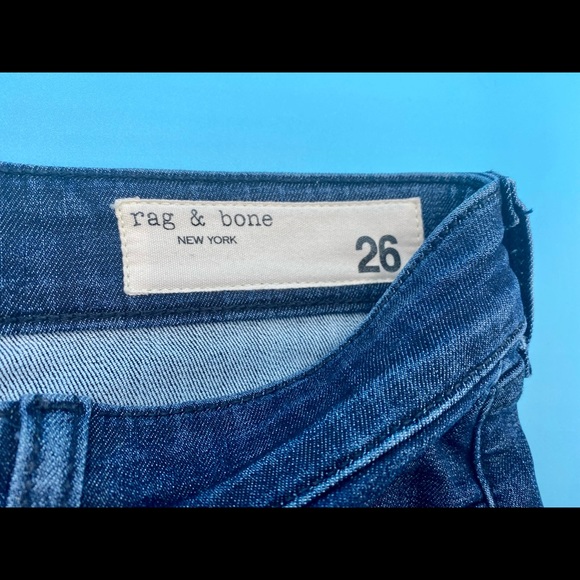 rag and bone cate mid-rise ankle skinny April wash Nearly new jeans Sz 26 - Picture 2 of 6